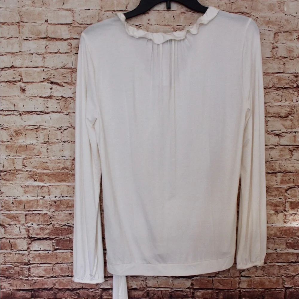 J.Crew | Mercantile Cream Ruffle Surplice Blouse